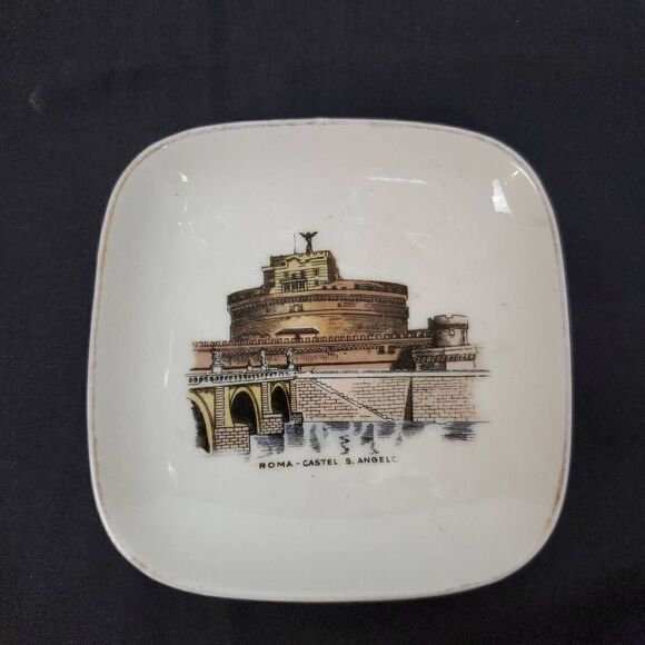Verbano ROMA-CASTEL S. ANGELC, Collectable Plate, 3.5" Square Decorative Plate - Picture 1 of 4